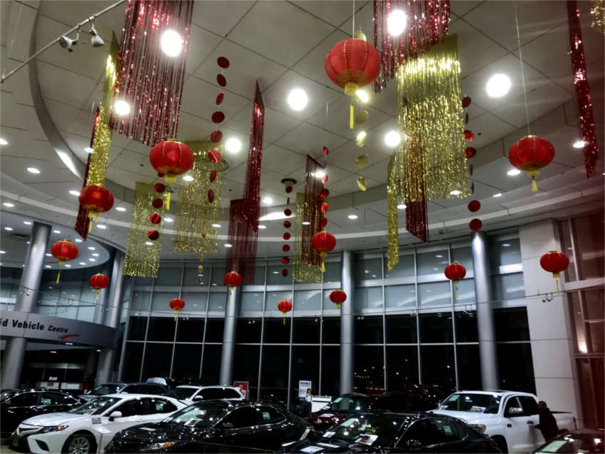 Chinese New Year Decorations for Toyota Car Showroom